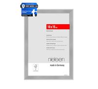 nielsen Atlanta Aluminium Picture Frame Brushed Silver 4x6in, 10x15cm with Push and Turn Clips