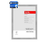 nielsen Atlanta Aluminium Picture Frame Brushed Silver 5x7in, 13x18cm with Push and Turn Clips