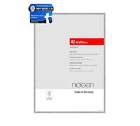 nielsen Atlanta Aluminium Picture Frame Brushed Silver A2, 42x59.4cm with Push and Turn Clips