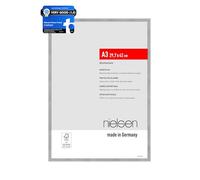 nielsen Atlanta Aluminium Picture Frame Brushed Silver A3, 29.7x42cm with Push and Turn Clips