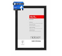 nielsen Atlanta Aluminium Picture Frame Frosted Black 4x6in, 10x15cm with Push and Turn Clips