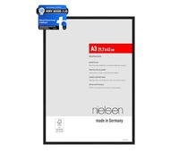 nielsen Atlanta Aluminium Picture Frame Frosted Black A3, 29.7x42cm with Push and Turn Clips