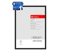 nielsen Atlanta Aluminium Picture Frame Frosted Black A4, 21x29.7cm with Push and Turn Clips