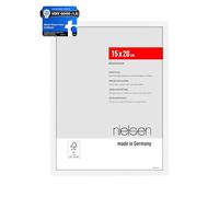 nielsen Atlanta Aluminium Picture Frame - Matt White 15x20cm - with Synthetic Glass and Push-Turn Clips