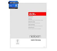 nielsen Atlanta Aluminium Picture Frame - Matt White 40x50cm - with Synthetic Glass and Push-Turn Clips