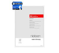 nielsen Atlanta Aluminium Picture Frame - Matt White A4, 21x29.7cm - with Synthetic Glass and Push-Turn Clips