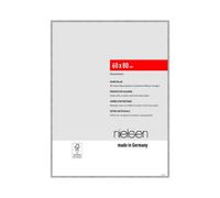 nielsen Atlanta Aluminium Picture Frame - Brushed Silver 60x80cm - with Synthetic Glass and Push-Turn Clips