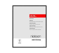 nielsen Atlanta Aluminium Picture Frame - Frosted Black 40x50 cm - with Synthetic Glass and Easy Push-Turn Clips