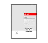 Nielsen Atlanta Frosted Black Aluminium Picture Frame 60X80Cm - With Synthetic Glass And Push/turn Clips