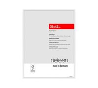 nielsen Atlanta Aluminium Picture Frame - Matt White 30x40cm - with Synthetic Glass and Push-Turn Clips