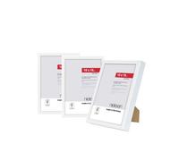 Nielsen Atlanta Matt White Aluminium Picture Frame 4X6In, 10X15Cm (3 Pack) With Synthetic Glass And Push/turn Clips