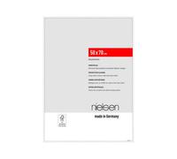 nielsen Atlanta Aluminium Picture Frame - Matt White 50x70cm - with Synthetic Glass and Push-Turn Clips