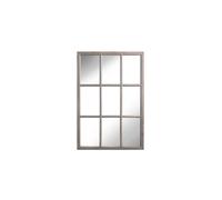 nielsen Austin Large Rustic Wooden 9 Pane Window Mirror 95 x 65cm in Grey | Size: 95 x 65 cm Nielsen Grey 95 x 65 cm