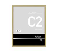 nielsen C2 Aluminium Picture Frame 24x30cm - Float Glass & Push/Turn Clips in Gold | Size: 24x30 cm Nielsen Gold 24x30 cm