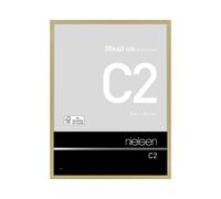 nielsen C2 Aluminium Picture Frame 30x40cm - Float Glass & Push/Turn Clips in Gold | Size: 30x40 cm Nielsen Gold 30x40 cm