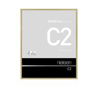 nielsen C2 Aluminium Picture Frame 40x50cm - Float Glass & Push/Turn Clips in Gold | Size: 40x50 cm Nielsen Gold 40x50 cm