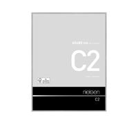 nielsen C2 Aluminium Picture Frame - Brushed Silver 60x80cm - with Float Glass and Easy Push-Turn Clips