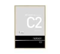 nielsen C2 Aluminium Picture Frame A2 - Float Glass & Push/Turn Clips in Gold Nielsen Gold