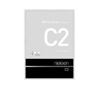 nielsen C2 Aluminium Picture Frame A3 - Float Glass & Push/Turn Clips in White Nielsen White