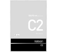 nielsen C2 Aluminium Picture Frame - Polished White 50x70cm - with Float Glass and Easy Push-Turn Clips
