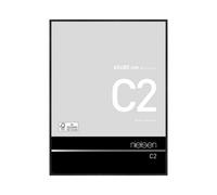 Nielsen C2 Brushed Black Aluminium Picture Frame 60X80Cm - With Float Glass And Push/turn Clips