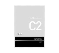 Nielsen C2 Polished White Aluminium Picture Frame 50X70Cm - With Float Glass And Push/turn Clips