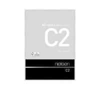 Nielsen C2 Polished White Aluminium Picture Frame A2, 42X59.4Cm - With Float Glass And Push/turn Clips