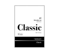 Nielsen Classic Aluminium Picture Frame A1, 59.4X84.1Cm With Float Glass And Push And Turn Clips - Polished Silver, Silver
