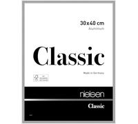 nielsen Classic Aluminium Picture Frame - Polished Silver 30x40cm - with Float Glass and Easy Push-Turn Clips
