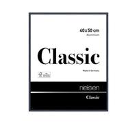 Nielsen Classic Polished Blue Aluminium Picture Frame 40X50Cm - With Float Glass And Push/turn Clips