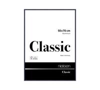 Nielsen Classic Polished Blue Aluminium Picture Frame 50X70Cm - With Float Glass And Push/turn Clips
