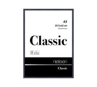 Nielsen Classic Polished Blue Aluminium Picture Frame A3, 29.7X42Cm - With Float Glass And Push/turn Clips