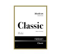 Nielsen Classic Aluminium Picture Frame 30X40Cm With Float Glass And Push And Turn Clips - Polished Gold, Gold