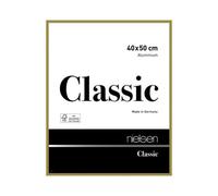 Nielsen Classic Polished Gold Aluminium Picture Frame 40X50Cm - With Float Glass And Push/turn Clips