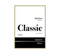 Nielsen Classic Polished Gold Aluminium Picture Frame 50X70Cm - With Float Glass And Push/turn Clips