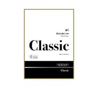Nielsen Classic Polished Gold Aluminium Picture Frame A1, 59.4X84.1Cm - With Float Glass And Push/turn Clips