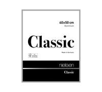 Nielsen Classic Polished Silver Aluminium Picture Frame 40X50Cm - With Float Glass And Push/turn Clips