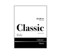 Nielsen Classic Polished Silver Aluminium Picture Frame 60X80Cm - With Float Glass And Push/turn Clips