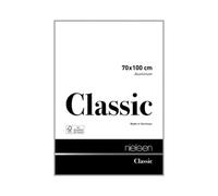 Nielsen Classic Polished Silver Aluminium Picture Frame 70X100Cm - With Float Glass And Push/turn Clips