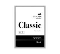 Nielsen Classic Polished Silver Aluminium Picture Frame A4, 21X29.7Cm - With Float Glass And Push/turn Clips