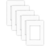nielsen Conservation Picture Mount A4, 21x29.7cm to fit Image Size 13x18cm, Set of 5, Acid-Free (pH Neutral) Protective Photo Mount, Structured Surface - Polar White