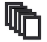 nielsen Conservation Picture Mounts - Black 30x40cm - Fits 20.5x29.5cm Photo, also for A4 (Pack of 5) - Acid-Free, pH Neutral and Protective, Smooth Surface