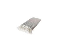 Nielsen Dana Large Throw Blanket With Boho Tassles - Grey White And Mauve