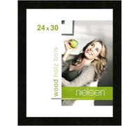 nielsen Essential Wooden Picture Frame - Black 24x30cm - with Float Glass and Easy Push-Turn Clips
