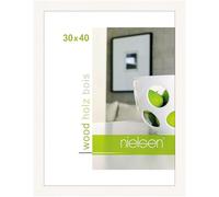 nielsen Essential Wooden Picture Frame White 30x40cm with Float Glass and Push and Turn Clips