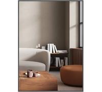 nielsen HOME Alpha Rectangular Aluminium Wall Mirror Black Oak 50x70cm with Hanging Set