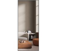nielsen HOME Alpha Rectangular Aluminium Wall Mirror Black Oak 70x170cm, Full Length with Hanging Set