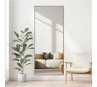 nielsen HOME Alpha Rectangular Wall Mirror - Black Oak 70x170cm - Aluminium Frame - Full Length with Hanging Set - Modern Minimalist Home Décor