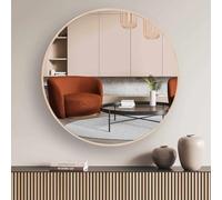nielsen HOME Jaron Round Wall Mirror - Oak 80 cm - Aluminium Frame - Modern Minimalist Home Décor