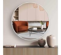 Jaron Round Aluminium Wall Mirror 60cm Nielsen Silver One Size